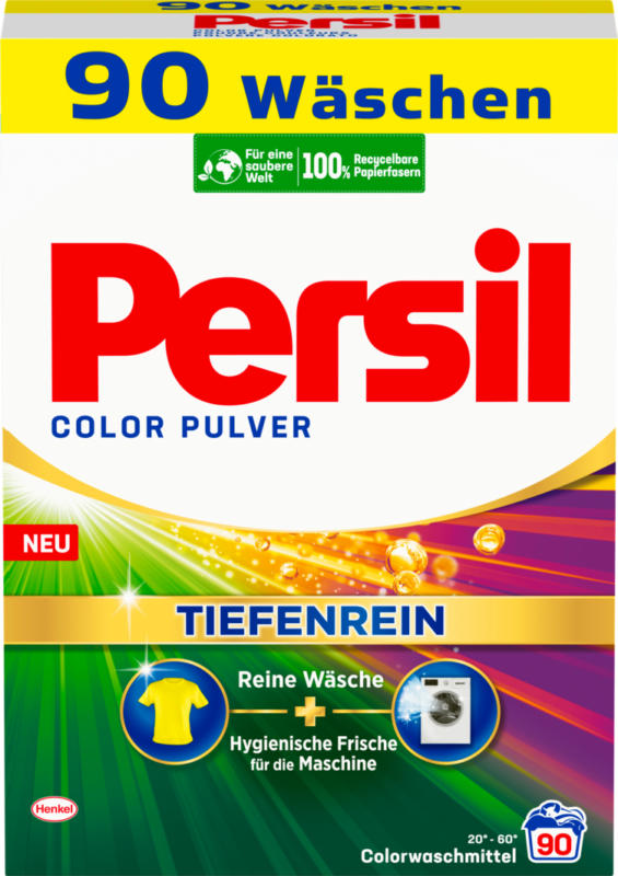 Detersivo in polvere Color Persil, 90 cicli di lavaggio, 5,4 kg
