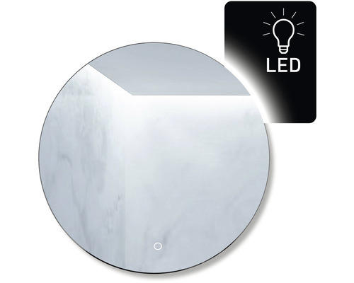 LED-Lichtspiegel Amirro Ambiente Ronde Ø 80 cm mit Touch-Senor