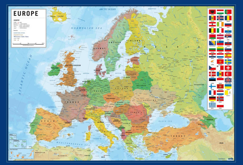 Schreibunterlage Europakarte ca. 60x40cm