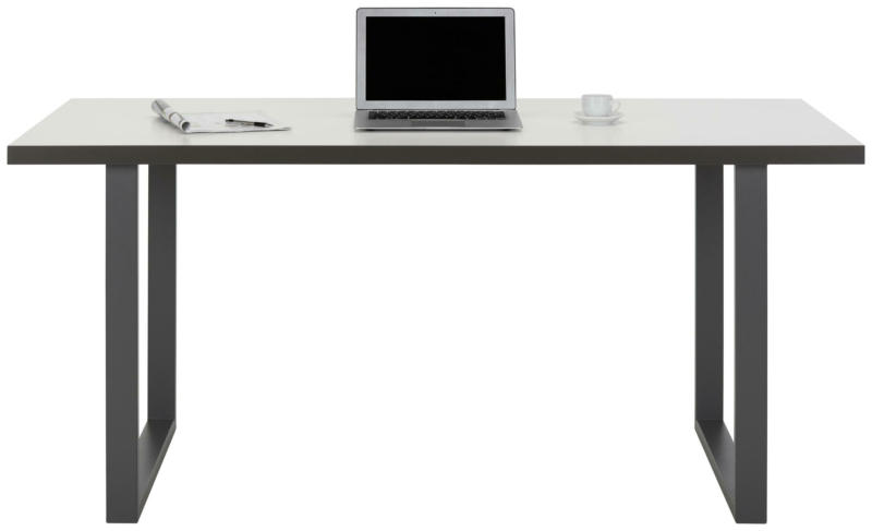 Schreibtisch in Grau/Weiss