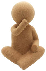 Skulptur Doll aus Steinzeug in Sandfarben