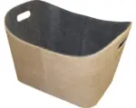 Hornbach Filzkorb aus Jute Lienbacher eckig mit Grifflöchern beige schwarz