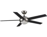 Hornbach Deckenventilator Madeira Paramito 55 W - ohne Leuchtmittel 50 dB(A) mit Fernbedienung Ø 132 cm nickel Timerfunktion Sommer + Winterbetrieb