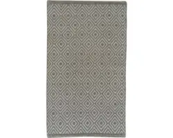 Fleckerl-Teppich Raute taupe weiß 50x80 cm