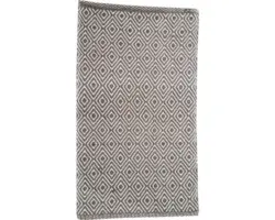 Fleckerl-Teppich Raute taupe-weiß 140x200 cm