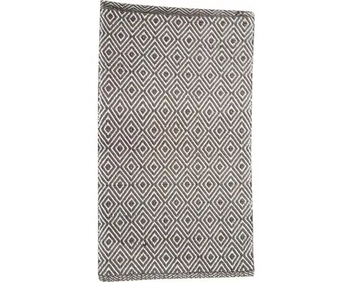 Fleckerl-Teppich Raute taupe-weiß 140x200 cm