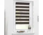 Hornbach Lichtblick Doppelrollo ohne Bohren dunkelbraun 90x220 cm inkl. Klemmträger