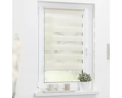 Lichtblick Doppelrollo ohne Bohren natur 85x150 cm inkl. Klemmträger