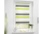 Hornbach Lichtblick Doppelrollo ohne Bohren grau-anthrazit-grün 90x220 cm inkl. Klemmträger