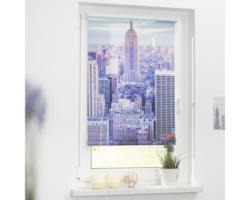 Klemmrollo Lichtblick ohne Bohren New York blau 100x150 cm inkl. Klemmträger