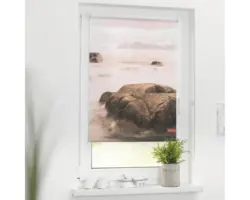 Klemmrollo Lichtblick ohne Bohren Stone grau 90x150 cm inkl. Klemmträger