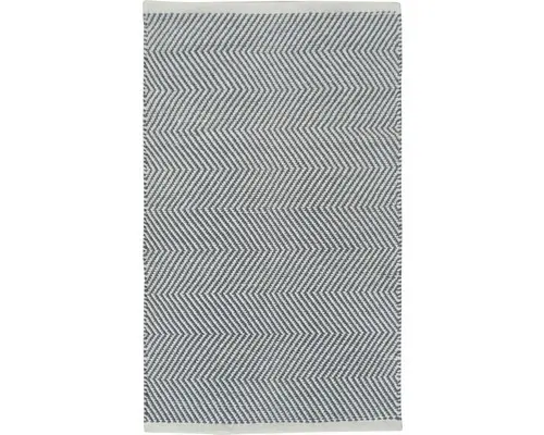 Fleckerl-Teppich Dakota Streifen grau blau 50x80 cm