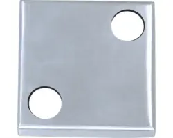 Abdeckrosette seitliche Montage Edelstahl V4A