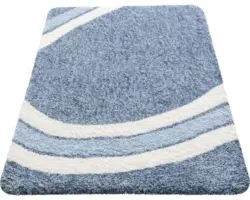 Badteppich Spirella Curve 55x65 cm blau