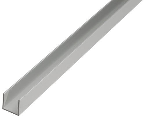 U-Profil Aluminium silber 20 x 10 x 1,5 mm 1,5 mm , 2 m