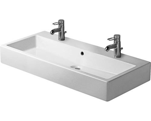 Doppelwaschtisch Duravit Vero eckig 100x47 cm weiß