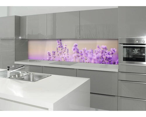 Küchenrückwand mySpotti profix Lavendelfeld 600x2200x2 mm