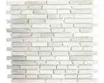 Hornbach Natursteinmosaik Marmor MOS Brick 2012 30,5x32,2 cm grau