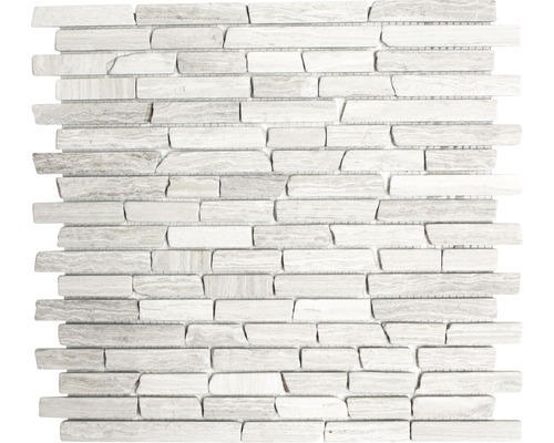 Natursteinmosaik Marmor MOS Brick 2012 30,5x32,2 cm grau