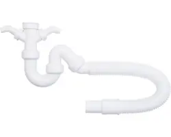 Siphon für Spüle flexibel vormontiert 1 1/2"x40/50 mm