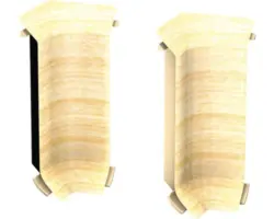 Innenecken für Hartschaum-Sockelleiste Ahorn 60 mm