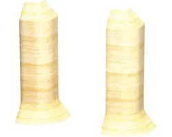 Außenecken für Hartschaum-Sockelleiste Ahorn 60 mm