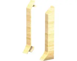 Endstücke für Hartschaum-Sockelleiste Ahorn 60 mm