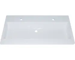Doppelwaschtisch Sanotechnik eckig 120x52 cm weiß