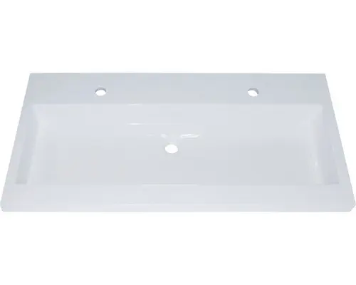 Doppelwaschtisch Sanotechnik eckig 120x52 cm weiß