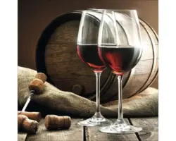 Glasbild Red Wine IV 50x50 cm