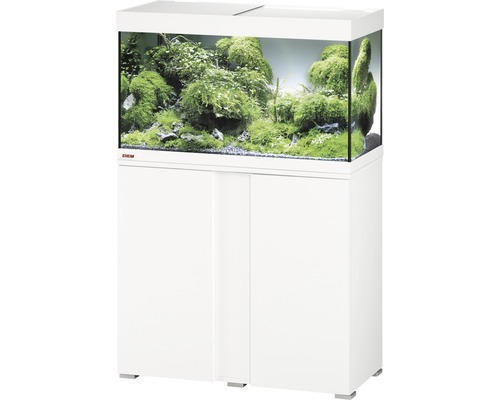 Aquariumkombination EHEIM Vivaline 126 mit LED-Beleuchtung, Heizer, Filter und Unterschrank, weiß