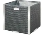 Hornbach Pflanztopf Polyrattan 38x38x38 cm anthrazit-aluminium