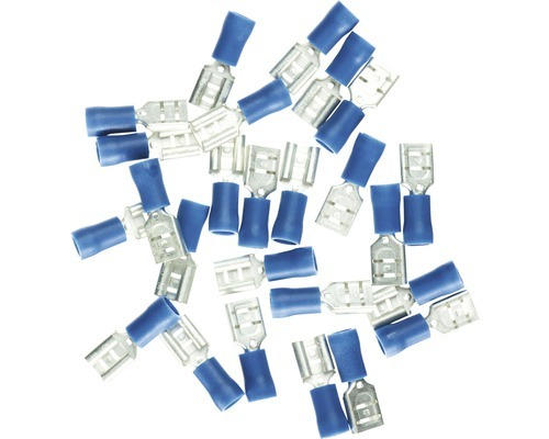 Flachsteckhülse isoliert 1,5-2,5 mm² blau 25 Stück Haupa 260394