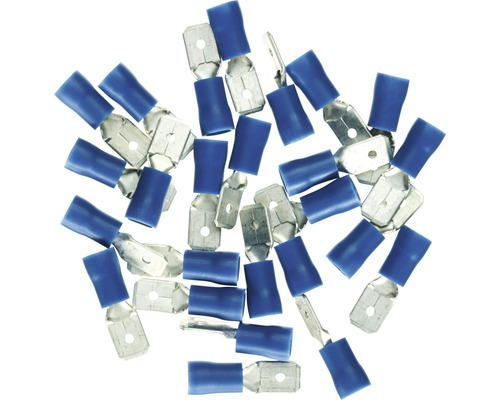 Flachstecker isoliert 1,5-2,5 mm² blau 25 Stück Haupa 260424