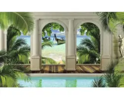 FototapeteVlies 1525 VEXXXL Säulen Lagune 4-tlg.416 x 254 cm