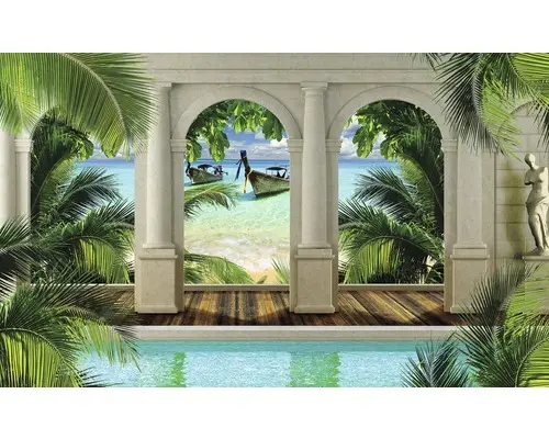 FototapeteVlies 1525 VEXXXL Säulen Lagune 4-tlg.416 x 254 cm