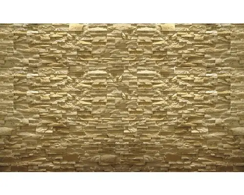 Fototapete Vlies 1931 VEXXL Steinwand hellbraun 3-tlg. 312 x 219 cm