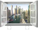 Hornbach Fototapete Vlies 1942VEZ4XL Skyline Dubai 2-tlg. 201 x 145 cm