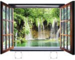 Hornbach Fototapete Vlies 1961VEZ4XL Fenster Wasserfall 2-tlg. 201 x 145 cm