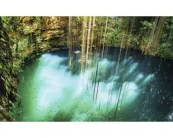 Fototapete Vlies Blauer Loch 416x254 cm