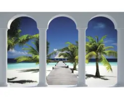 Fototapete Vlies 2360 VEXXL Säulen Hawaii 3-tlg. 312 x 219 cm