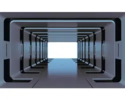 Fototapete Vlies 2799 VEXXL Tunnel 3D blau 3-tlg. 312 x 219 cm