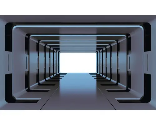 Fototapete Vlies 2799 VEXXL Tunnel 3D blau 3-tlg. 312 x 219 cm