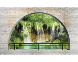 Fototapete Papier 2835 P8 Fenster Wasserfall 4-tlg. 368 x 254 cm