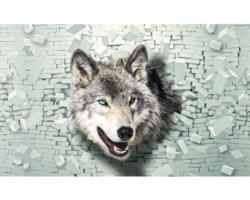 FototapeteVlies 2941 VEXXXL Wolf 3D 4-tlg.416 x 254 cm