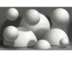 Fototapete Vlies Kugeln 3D Variante 1, 312x219 cm