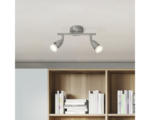 Hornbach LED Deckenspot Amalfi chrom/matt mit Leuchtmittel 2-flammig 2x250 lm 3000 K warmweiß B 255 mm