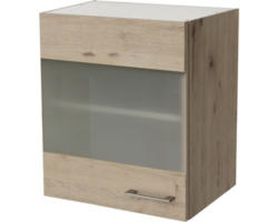 Glashängeschrank Flex Well Riva San Remo Eiche hell/San Remo Eiche hell 50x55x32 cm mit Drehtür