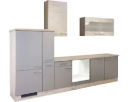 Küchenleerblock Flex Well Riva 10786 Quarzit Cubanit/San Remo Eiche hell 300 cm