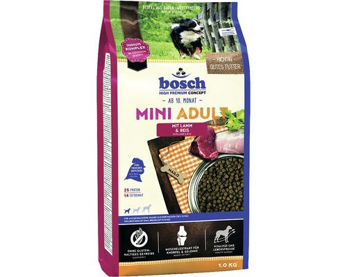 Hundefutter trocken bosch Mini Adult Lamm & Reis 1 kg